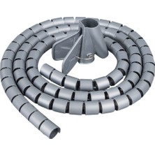 Lunatic 15942 Gri 1 Metre 22 mm Spiral Kablo Toplayıcı (Sabitleyici Parça)