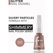 Yoğun Simli Şeffaf Oje - Glitter Nail Enamel - GL043 ROSEGOLD-8682536050005