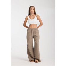 Enhitbaby Udenya Çift Katlı Müslin Bol Paça Pantolon