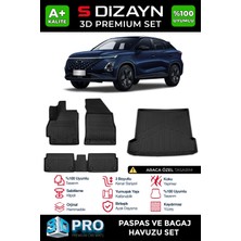 Drs Tuning S-Dizayn Chery Omoda 5 3D Pro Havuzlu Paspas ve Bagaj Havuzu Seti (2'li Set) 2022 Üzeri A+ Kalite