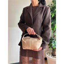 Laletto Bags Kadın Lilyum Model Kilit Detaylı Keten El & Çapraz Çanta