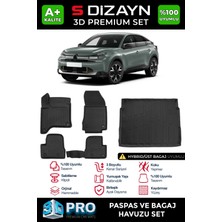 Drs Tuning S-Dizayn Citroen C4 Hybrid 3D Pro Havuzlu Paspas ve Üst Bagaj Havuzu Seti (2'li Set) 2025 Üzeri A+ K