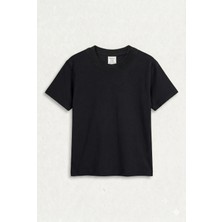 Hafico Erkek / Kız Çocuk Düz Basic T-Shirt %100 Pamuklu Bisiklet Yaka