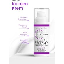 Anti-Aging Etkili Collagen Krem, Yaşlanma & Kırışıklık Karşıtı, Cilt Sıkılaştırıcı & Yenileyici, Günlük Bakım, 50 ml