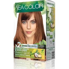 Amonyaksız, Vegan, Doğal, Besleyici Kalıcı Saç BOYASI%100 Beyaz Kapama (1 Paket 2 x 50 ml Boya & Oksidan) (Karamel 8.73)