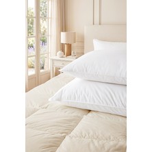 Ocean Home Textile 2'li %100 Pamuk Kumaş Kaz Tüyü Konforunda Saten Biyeli 900 gr Mikrojel Yastık Seti 50 x 70 cm