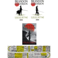 Fırtınaışığı Arşivi 4. ve 5. Kitaplar Set Savaş Ritmi 1-2 + Rüzgar ve Hakikat Brandon Sanderson + Özel Cetvel