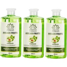 Sensitive Flowers Avacado Fruits Energize Duş Jeli 3 x 650 ml