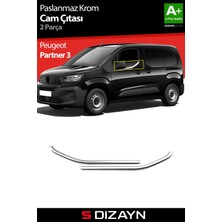 Drs Tuning S-Dizayn Peugeot Partner 3 Krom Cam Çıtası 2 Prç 2019 Üzeri A+ Kalite