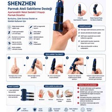 Shenzhen Parmak Ateli Sabitleme Desteği – Ayarlanabilir Metal Destekli 3 Kayışlı Parmak Düzeltici | Burkulma, Kırık, Çıkık Sonrası Alüminyum Destek ve Günlük Kullanım Için