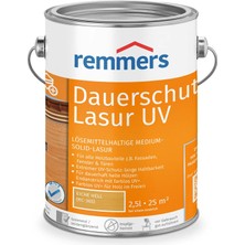 Remmers Dauerschutz-Lasur Uv Solvent Bazlı Dış Cephe Ahşap Koruyucu Vernik - Farblos Uv+ (Şeffaf) 2.5 Lt