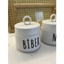 Porselen Baharatlık Kavanoz Takımı, 3 Parça, 400 ml