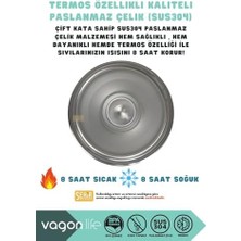 Tumbler 950ML Pipetli/pipetsiz Kullanım Fonksiyonel Kulplu Paslanmaz Çelik Termos (Açık Mavi)