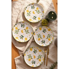 Keramika Lemon Nordic Pasta Tabağı 22 cm 4 Adet 22090