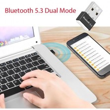 Dual Mode Bluetooth 5.3 USB Adaptör Dongle – Bilgisayar Için Bluetooth Alıcı Verici, USB Dongle Adaptör Pc Laptop, Kulaklık Hoparlör Klavye Mouse Gamepad Bağlantı Aparatı 15M | ZR770