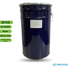 Ancapol 30 Shore Beyaz Rtv-2 Kalıp Silikonu - Endüstriyel ve Sert Beton/polyester Kalıp Silikonu 25 kg