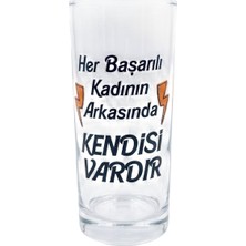 Palto Tasarım Her Başarılı Kadının Arkasında Kendisi Vardır Rakı Bardağı