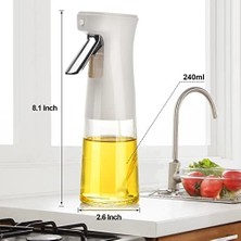 Pişirme Için Zeytinyağı Püskürtücü, 240ML Zeytinyağı Sprey Şişesi, Cam Zeytinyağı Püskürtücü Mister, Hava Fritözü Için Yağ Püskürtücü, Barbekü, Salata, Pişirme, Izgara Mutfak Aletleri