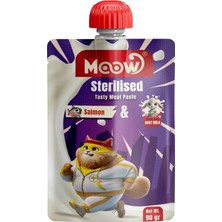 Moow Taze Somonlu & Keçi Sütlü Sterilised Kedi Et Ezmesi 90GR*4