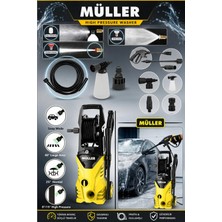 Pro Müller Alman Pro 180-200 Bar Max Bakır Sargılı Hava Su Soğutmalı Yüksek Basınçlı Bahçe ve Oto Yıkama Makinesi
