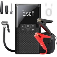 Tastech Multi Function Jump Starter Şarjlı Lastik Şişirme Pompası Akü Takviye Acil Durum LED Işık Powerbank
