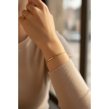 Eco Lounge cm Gold Renk Lazer Kesim 65 mm Bilezik
