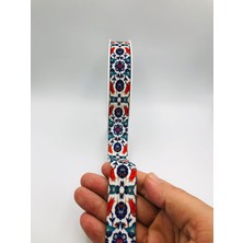 DUCK HOBY 5 Metre Desenli Kadife Kurdele 25 mm, Keten, Saten, Kadife, ohça, Süsleme, Çeyiz, Gelin, Nişan, Söz, Paketleme, Fiyonk