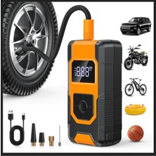 Tastech Oto Araç Lastik Şişirme Pompası Ekranlı 160PSİ Hava Kompresörü Bisiklet Motorsiklet Top Şişirme