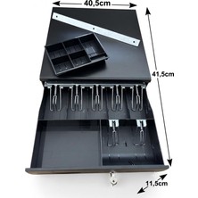 Saypos Masa Altı Montaj Askılı Gizli Evrak Hazneli 7 Kağıt Para 5 Bozuk Para Gözlü Anahtardan Açılır Para Çekmecesi 40,5X41,5X11,5CM