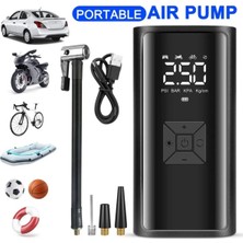 Tastech A7744 Şarjlı Lastik Şişirme Pompası LED Işıklı 4500MAH Powerbank Özellikli Hava Kompresörü