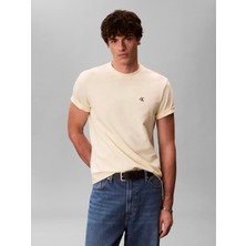 Calvin Klein Erkek Sarı Calvin Klein Ss Easy Monogram Tee, Zrk, S Sarı Erkek T-Shirt