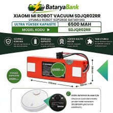 BataryaBank Mi Robot Vacuum SDJQR02RR Uyumlu Robot Süpürge Bataryası 14.4V-14.8V 6500MAH Yüksek Kapasiteli Li-Ion Pil