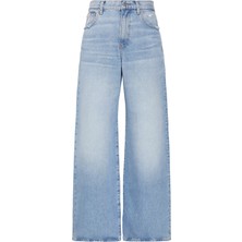 Calvin Klein Kadın / Kız Mavi Calvin Klein The Wıde Leg Tınted, Sd9, Sh, 25 Mavi Kadın Kot Pantolon