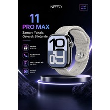 Neffo NF11 Pro Max Akıllı Saat Amoled Ekran Yedek Kordonlu Tüm Telefonlarla Uyumlu