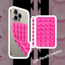 Belirtilmemiş Çift Taraflı Silikon Vantuz Telefon Tutucu Vakum 360° Döner Başlık