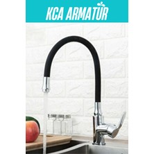 Empressco Siyah Silikon Spiral Mutfak Evye Batarya Borusu, Kolay Kurulum & Dayanıklı