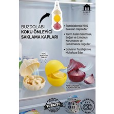 Muf Home Sarımsak Soğan Limon Saklama Kabı 3'lü Set Buzdolabında Kötü Kokuları Engelleyen Plastik