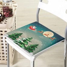 Rem Home Remhome Christmas Temalı Dijital Baskılı Fermuarlı Sandalye Minderi