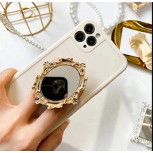 Belirtilmemiş Popsocket Retro Aynalı Model Altın Renkli Yapışkanlı Telefon Tablet Tutacağı ve Standı Plastik Malzeme