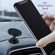  universal araç telefon tutucu manyetik mıknatıslı yapışkanlı telefon standı siyah