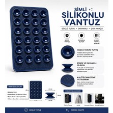 Belirtilmemiş Yapışkanlı Kaymaz Simli Silikon Vantuz Telefon Tutucu Akrobat Plastik Malzeme ile Tüm Telefonlarla Uyumlu