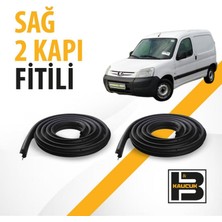 B&M Kauçuk Peugeot Partner Panelvan (1996-2008) Sağ Ön ve Arka Kapı Fitili BM01546