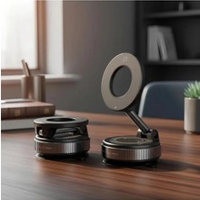  360 dönebilen araç ıçi telefon tutucu kilitli vakumlu magsafe masa üstü duvar halka telefon tutucu