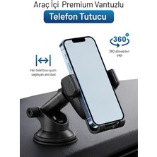  360 dönebilen vakumlu araç ıçi oto premium telefon tutucu vantuzlu akrobat araba telefon tutacağı