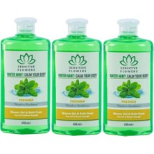 Sensitive Flowers Water Mint Fresher Duş Jeli 3 x 650 ml