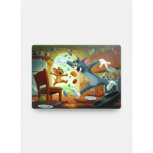 Decovetro Tom ve Jerry Mutfakta Desenli Cam Kesme Tahtası ve Sunumluk 25 x 35 cm