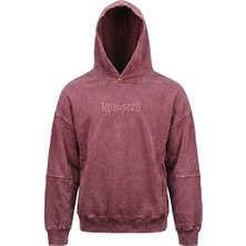 Kingsize Nutrition Darksteel Antik Yıkamalı Oversize Sweatshirt Bordo