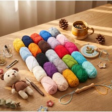 Ritzz 25 Renk Pamuk Punch ve Amigurumi Ipi Seti