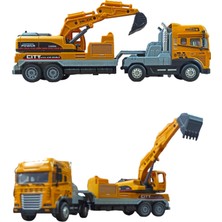 PopŞeker Metal Kasalı Işıklı-Sesli Kamyon Taşıyıcılı Kepçe ile Inşaat Maceraları Başlasın!