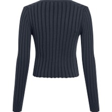 Calvin Klein Kadın / Kız Siyah Calvin Klein Plated Sweater Cardı, Ppk Siyah Kadın Hırka